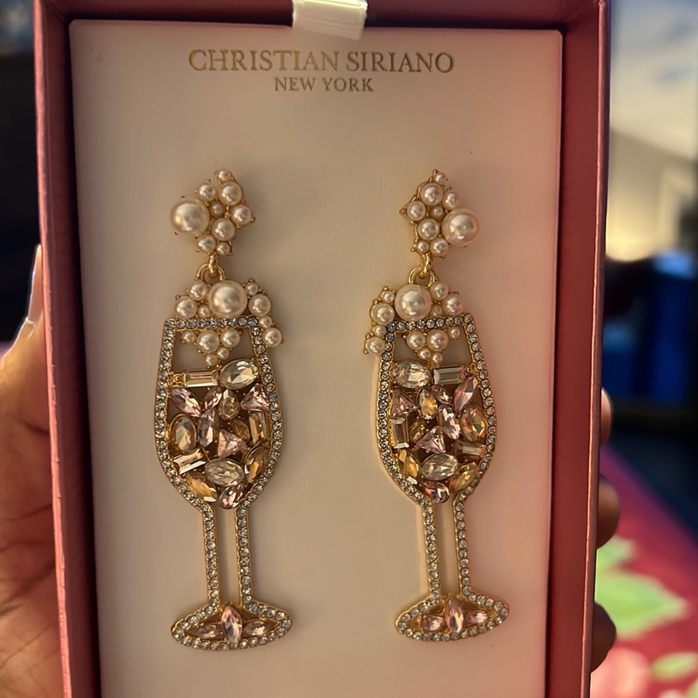 Christian Siriano Champagne Drop earrings